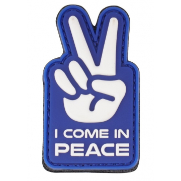 Nášivka na suchý zip 101 Inc. I come in peace - Blue / 61x35mm