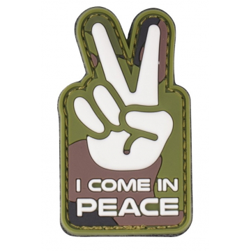 Nášivka na suchý zip 101 Inc. I come in peace - Woodland / 61x35mm